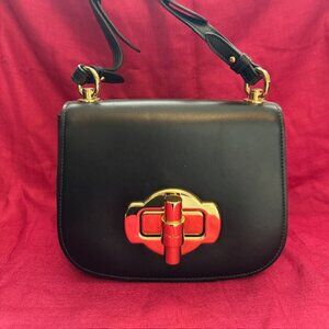 PRADA Blak calfskin leather shoulder bag